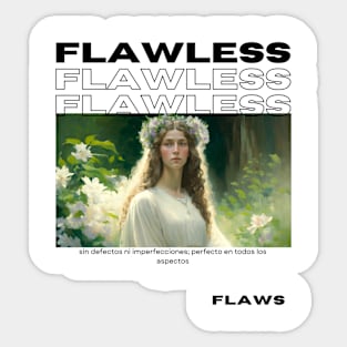 Flawless, Pop Culture, Black text Sticker